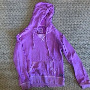 Bright purple hoodie